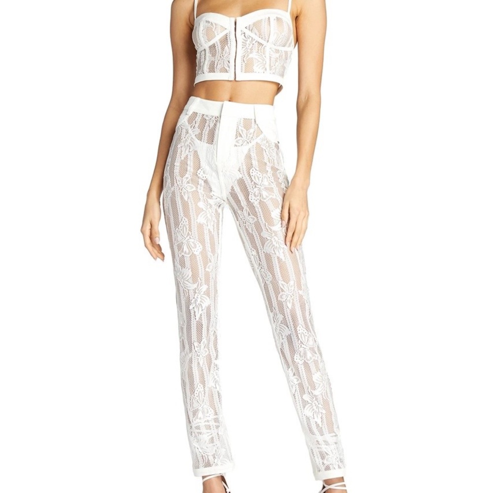 I am Gia white lace pants